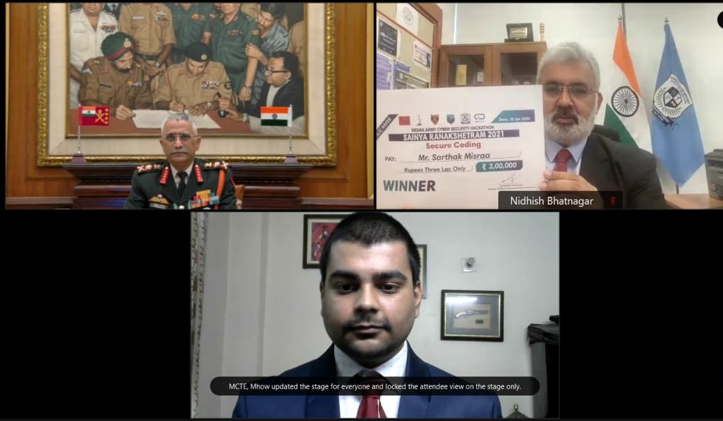 Indian Army · MCTE — Cyberange deployment photograph